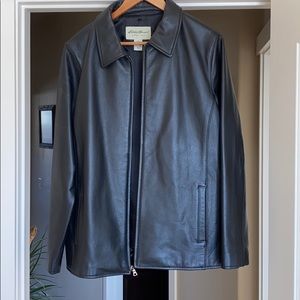 Black leather jacket